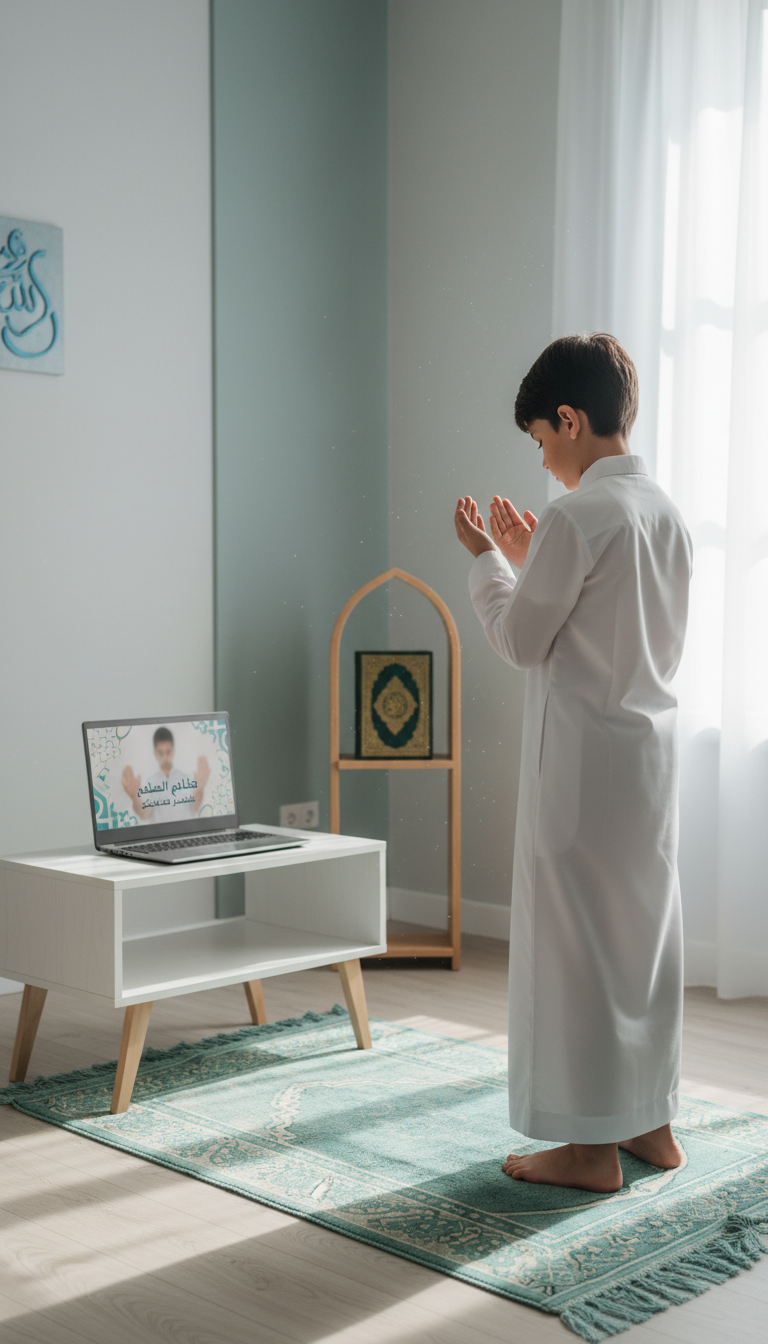 student learning salah at home 4bc10b624a